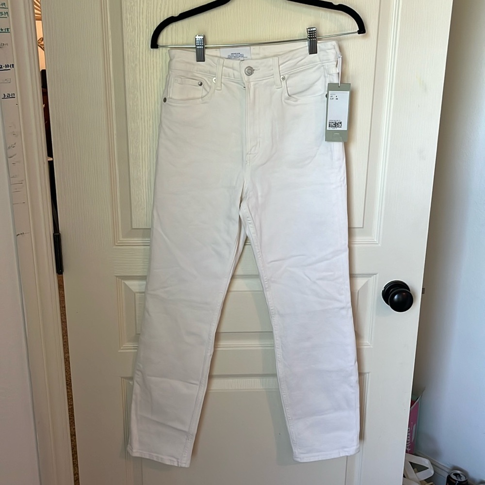 H&M White “Vintage Slim” High Rise Jeans